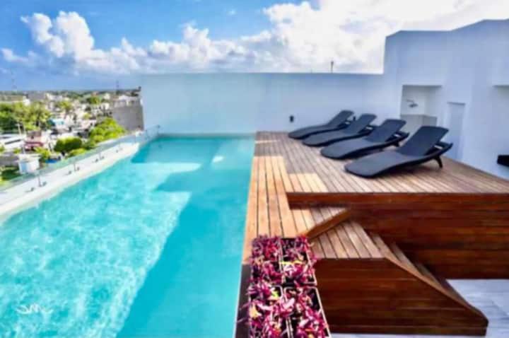Stylish And Fancy Studio Next To 5Th Av Roof Pool Dk Playa del Carmen Buitenkant foto